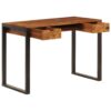 Desk 110x55x78 cm Solid Sheesham Wood and Steel