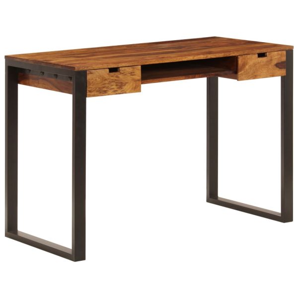 Desk 110x55x78 cm Solid Sheesham Wood and Steel