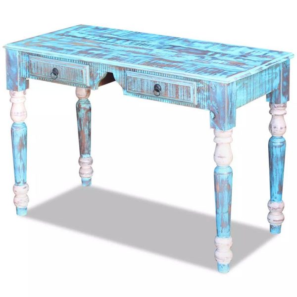 Painted Rustic Style Desk Solid Reclaimed Wood