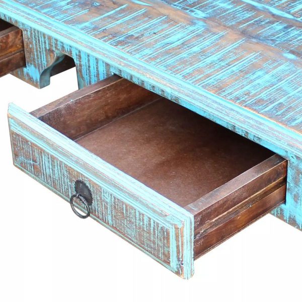 Painted Rustic Style Desk Solid Reclaimed Wood