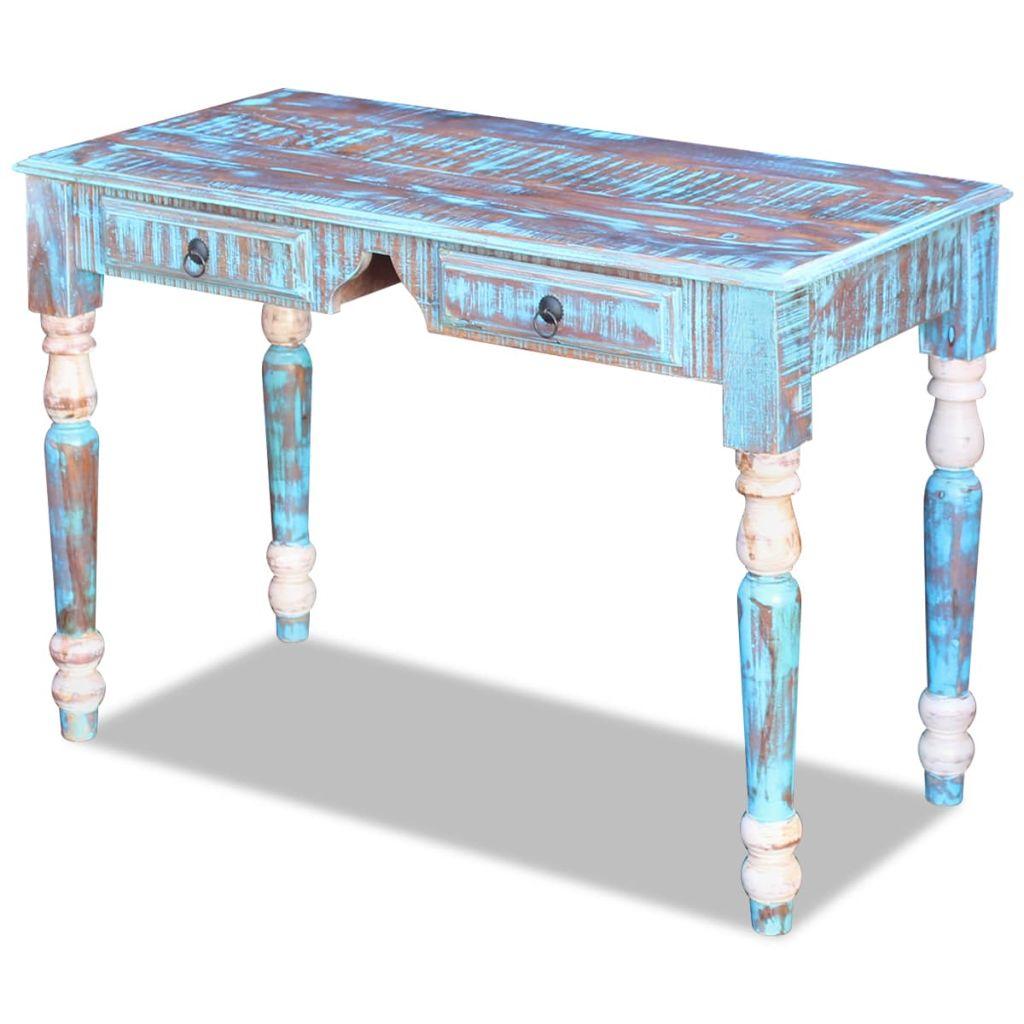 Painted Rustic Style Desk Solid Reclaimed Wood
