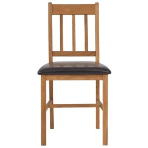 Dining Chairs 2 Pcs Solid Oak 43X48X85 Cm