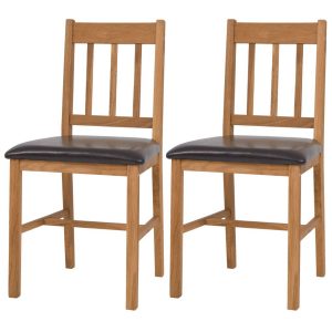Dining Chairs 2 pcs Solid Oak 43x48x85 cm