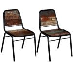 Dining Chairs 2 pcs Solid Reclaimed Wood 44x59x89 cm 2