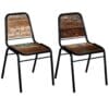 Dining Chairs 2 pcs Solid Reclaimed Wood 44x59x89 cm