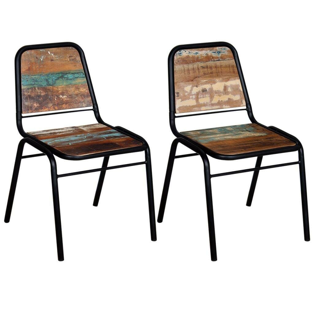 Dining Chairs 2 pcs Solid Reclaimed Wood 44x59x89 cm