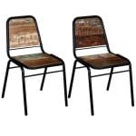 Dining Chairs 2 pcs Solid Reclaimed Wood 44x59x89 cm 1