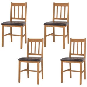 Dining Chairs 4 pcs Solid Oak 43x48x85 cm