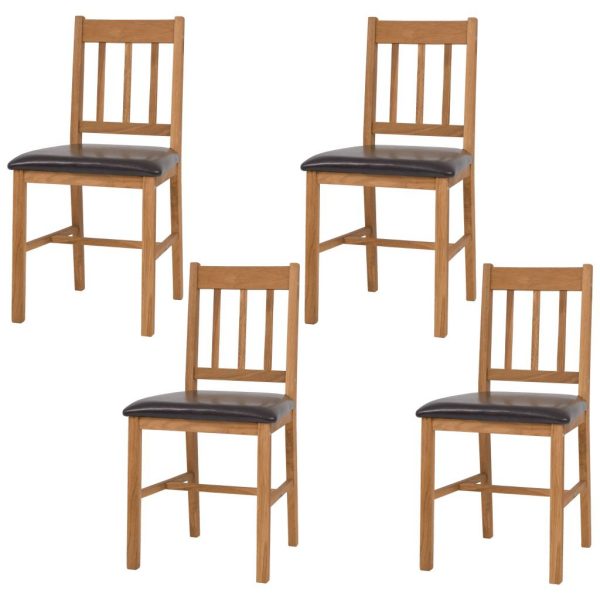 Dining Chairs 4 Pcs Solid Oak 43X48X85 Cm