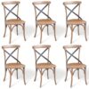 Dining Chairs 6 pcs 48x45x90 cm Solid Oak Wood