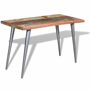 Dining Table Solid Reclaimed Wood 120x60x76 cm