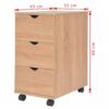 Drawer Unit 33x45x60 cm Oak