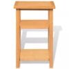 End Table with Magazine Shelf 27x35x55 cm Solid Oak Wood