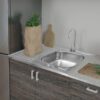 Kitchen Cabinet Unit 5 Pieces with Sink 80x60 cm Oak Look