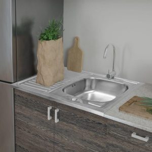 Kitchen Cabinet Unit 7 Pieces With Sink 80X60 Cm Oak Look