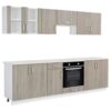 Kitchen Cabinet Unit with Built-in Oven 6 Functions Oak Look