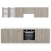 Kitchen Cabinet Unit with Built-in Oven 6 Functions Oak Look