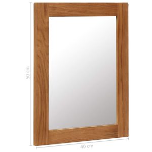 Mirror 40X50 Cm Solid Oak Wood