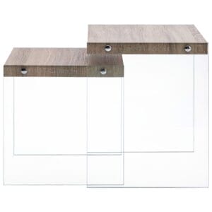 Nesting Tables 2 pcs Oak MDF