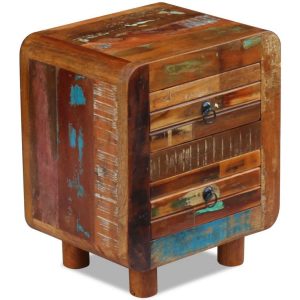 Night Cabinet Solid Reclaimed Wood 43X33X51 Cm