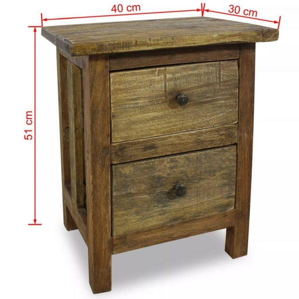 Nightstand Solid Reclaimed Wood 40x30x51 cm