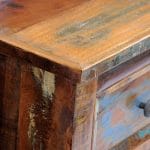 Nightstand with 2 Drawers Solid Reclaimed Wood 2