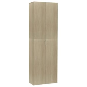 Office Cabinet Sonoma Oak 60x32x190 cm Chipboard