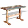 Pedestal Dining Table Solid Reclaimed Wood 120x58x78 cm