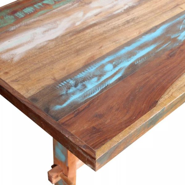 Pedestal Dining Table Solid Reclaimed Wood 120X58X78 Cm