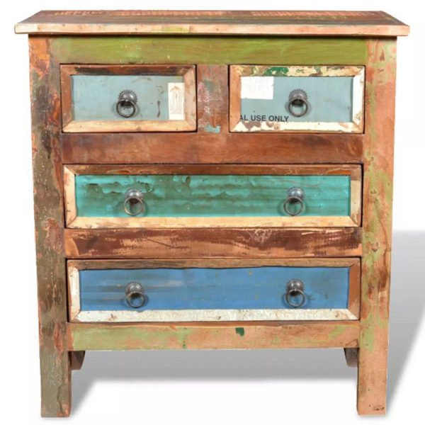 Reclaimed Cabinet Solid Wood with 4 Drawers