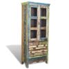 Reclaimed Wood Bookshelf Bookcase 5 Drawers & 2 Doors