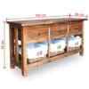 Sideboard Solid Reclaimed Wood 100x30x50 cm