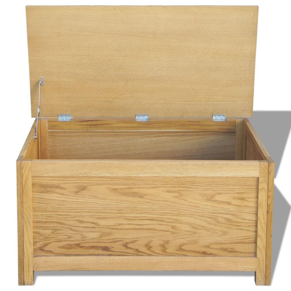 Storage Box 90x45x45 cm Solid Oak Wood