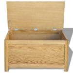 Storage Box 90x45x45 cm Solid Oak Wood 2