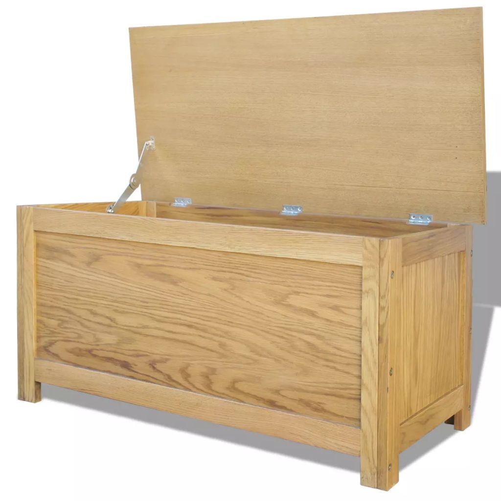 Storage Box 90x45x45 cm Solid Oak Wood