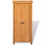 Storage Cabinet 50x22x122 cm Solid Oak Wood 4