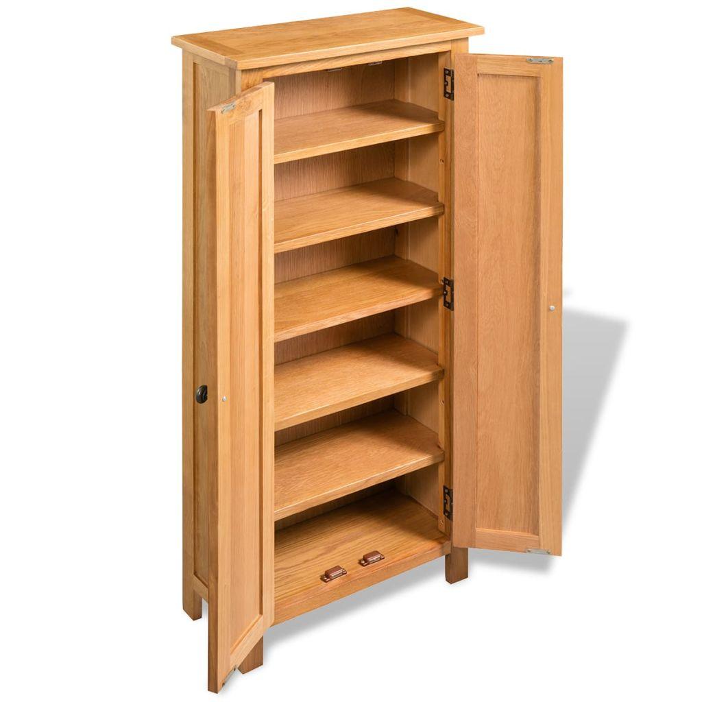 Storage Cabinet 50x22x122 cm Solid Oak Wood