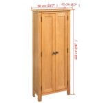 Storage Cabinet 50x22x122 cm Solid Oak Wood 6