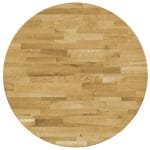 Table Top Solid Oak Wood Round 23 mm 400 mm 3