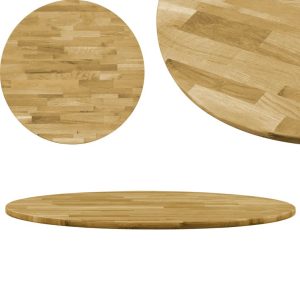 Table Top Solid Oak Wood Round 23 mm 500 mm