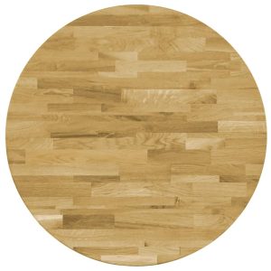 Table Top Solid Oak Wood Round 23 Mm 600 Mm