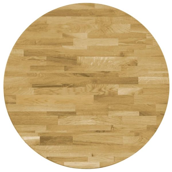 Table Top Solid Oak Wood Round 44 Mm 500 Mm