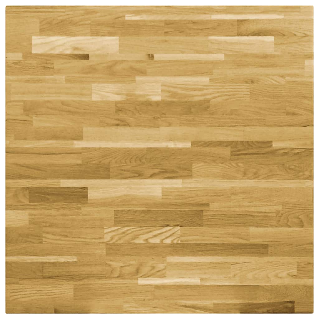 Table Top Solid Oak Wood Square 23 mm 70x70 cm