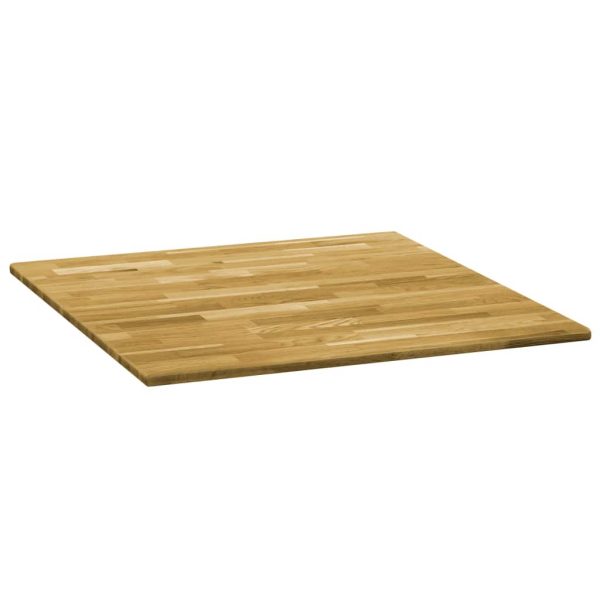 Table Top Solid Oak Wood Square 23 mm 70x70 cm