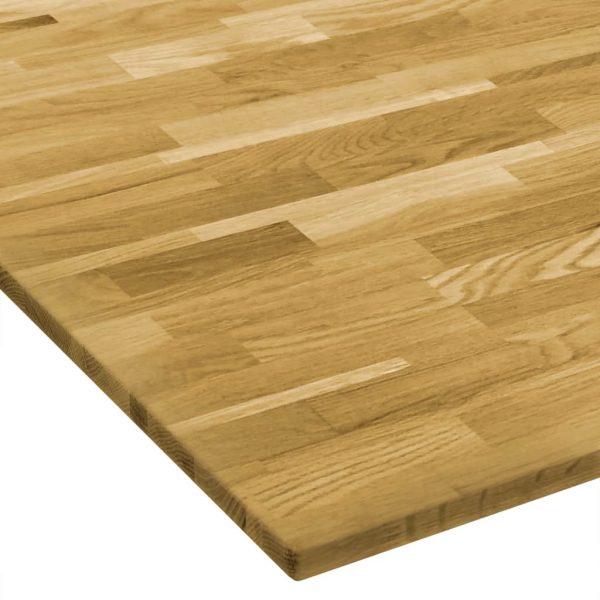 Table Top Solid Oak Wood Square 23 Mm 80X80 Cm