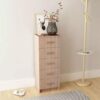 Tall Chest of Drawers Chipboard 41x35x108 cm Oak