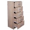 Tall Chest of Drawers Chipboard 41x35x108 cm Oak