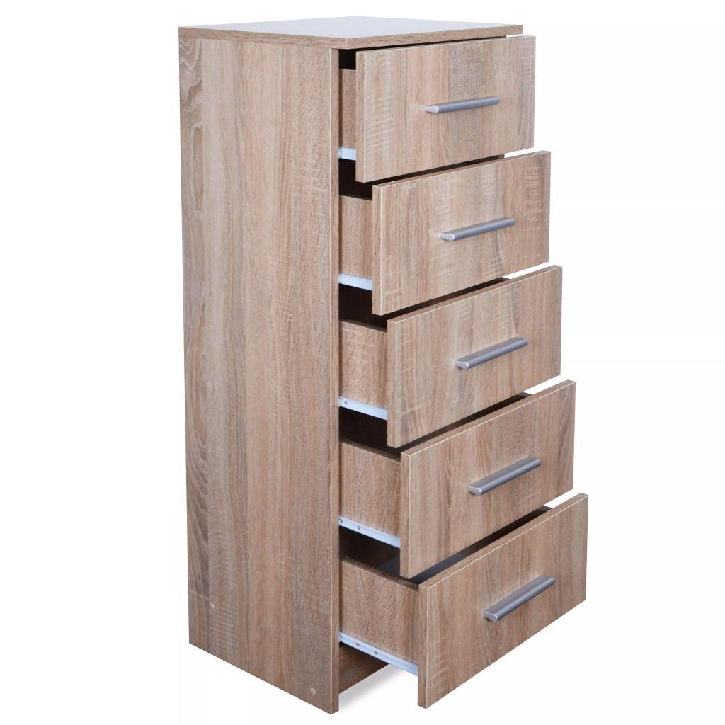 Tall Chest of Drawers Chipboard 41x35x108 cm Oak