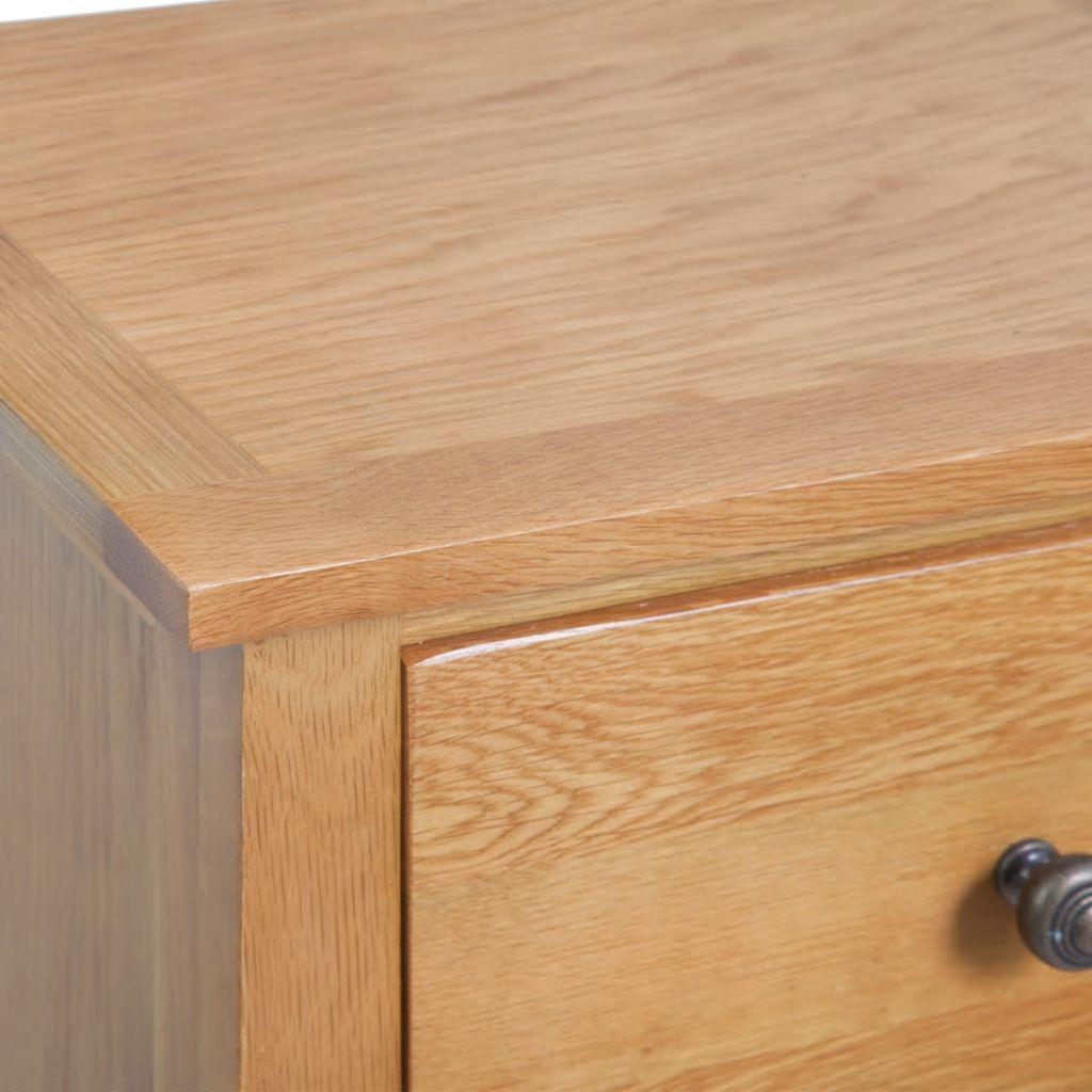 Tallboy Chest of Drawers 45x32x115 cm Solid Oak Wood