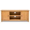 TV Cabinet 120x35x48 cm Solid Oak Wood